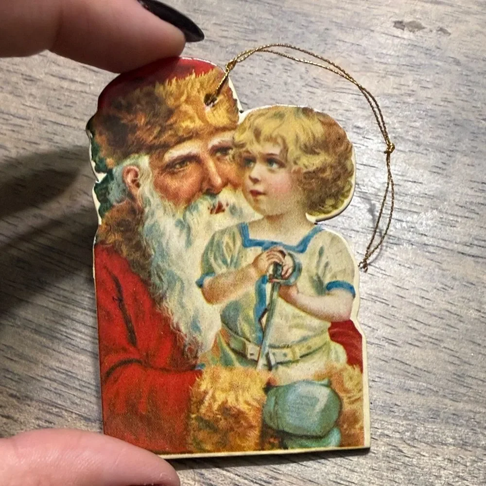Vintage 1977 Santa & Child Ornament – Merrimack Publishing Corp.